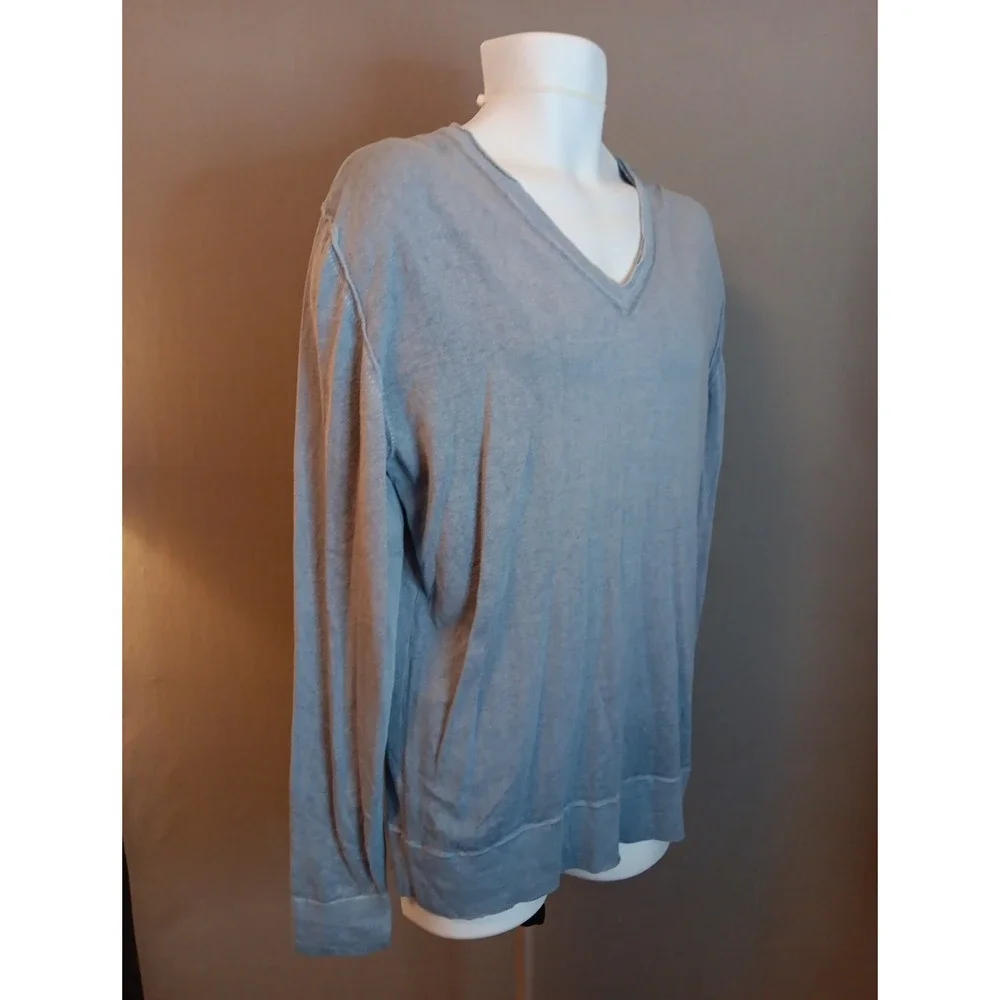 Mens Replay Original Blue Jeans Cotton Sweater XL‎ V-neck